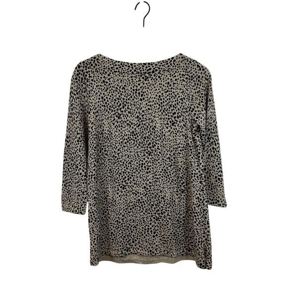 J. Jill Lightweight Cotton Blend Tan Animal Print Sweater Women’s Size XS - NWT - Picture 4 of 9